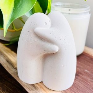 Modern White Hugging Sculpture